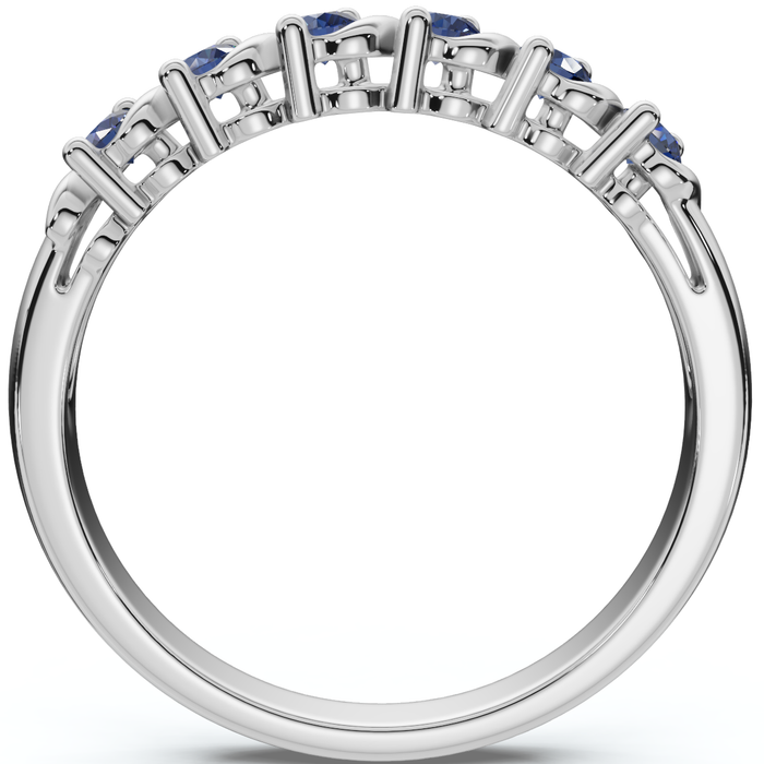 1/3Ct Blue Sapphire Stackable Wedding Ring 14k Gold