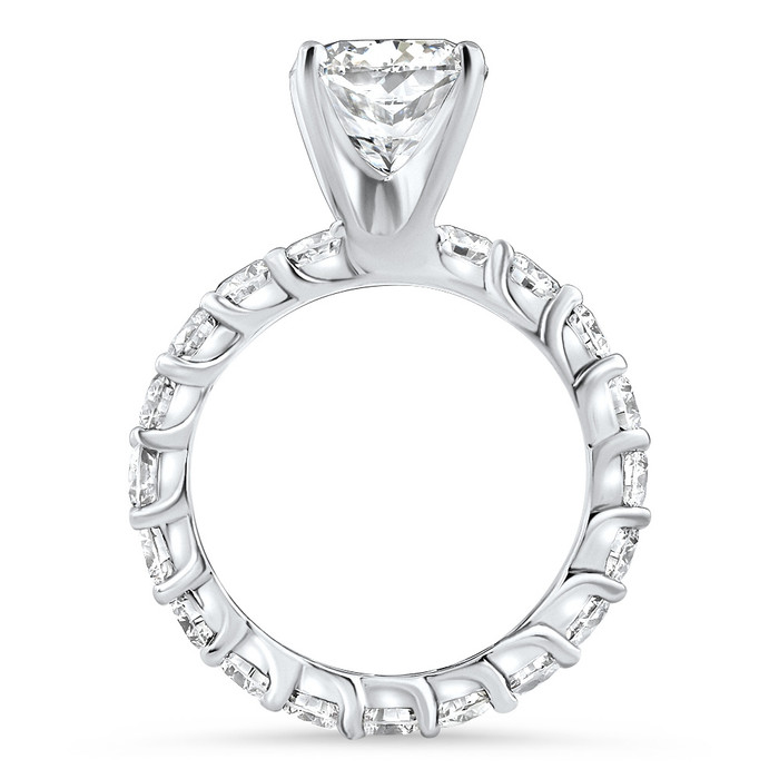 Certified 7.90Ct Cushion Diamond Engagement Eternity Ring Gold Lab Grown