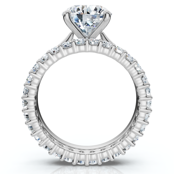 Certified 2.77Ct Solitaire Diamond Ring & Eternity Band 14k Gold or Pt Lab Grown Certified 2.77Ct Solitaire Diamond Ring & Eternity Band 14k Gold or Pt Lab Grown