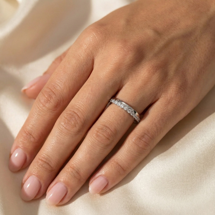 1/5Ct TW Diamond Rhythm Anniversary Band Lab Grown