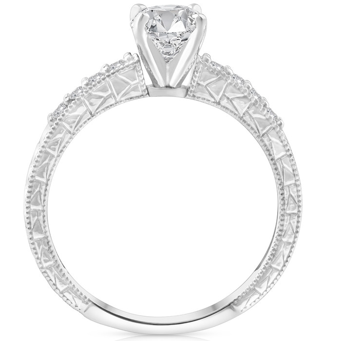 1 1/2ct Diamond Engagement Ring & Matching Wedding Band Set White Gold Lab Grown