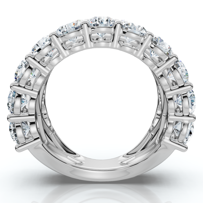 7.50Ct Baguette & Round Diamond Ring 10k Gold Lab Grown