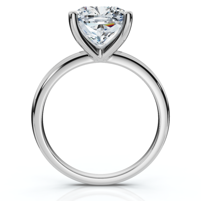 Certified 3Ct Cushion Diamond Solitaire Engagement Ring 14k Gold or Pt Lab Grown