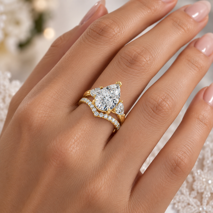 Certified 3.60Ct  Diamond Engagement Wedding Ring Set 14k Gold or Pt Lab Grown