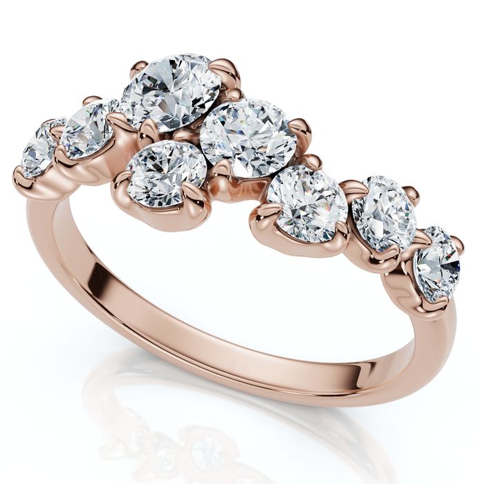 1.00Ct Diamond Constellation Wedding Anniversary Ring 14k Gold or Pt Lab Grown