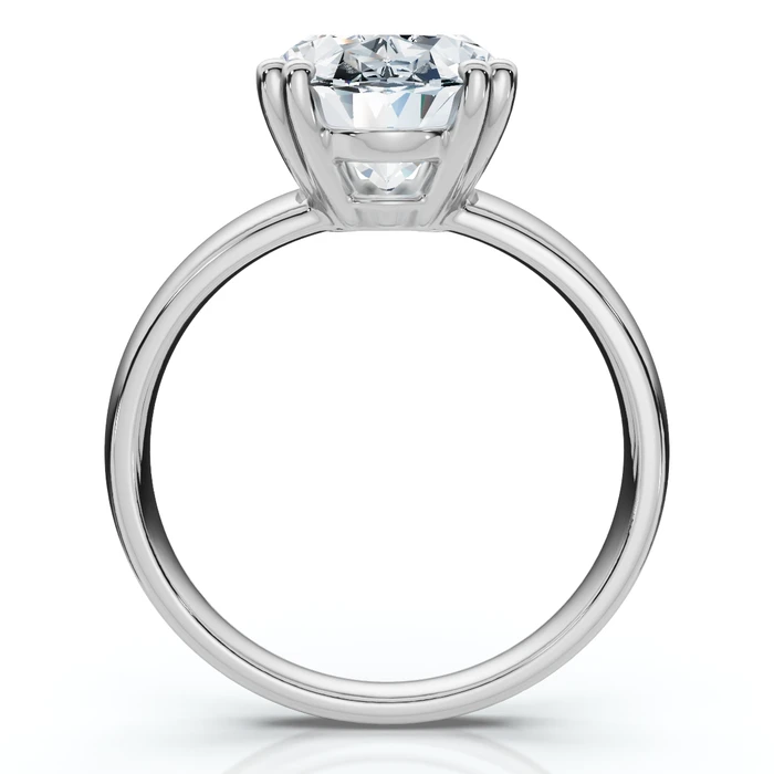 Certified 4Ct Oval Cut Diamond Solitaire Engagement Ring Lab Grown