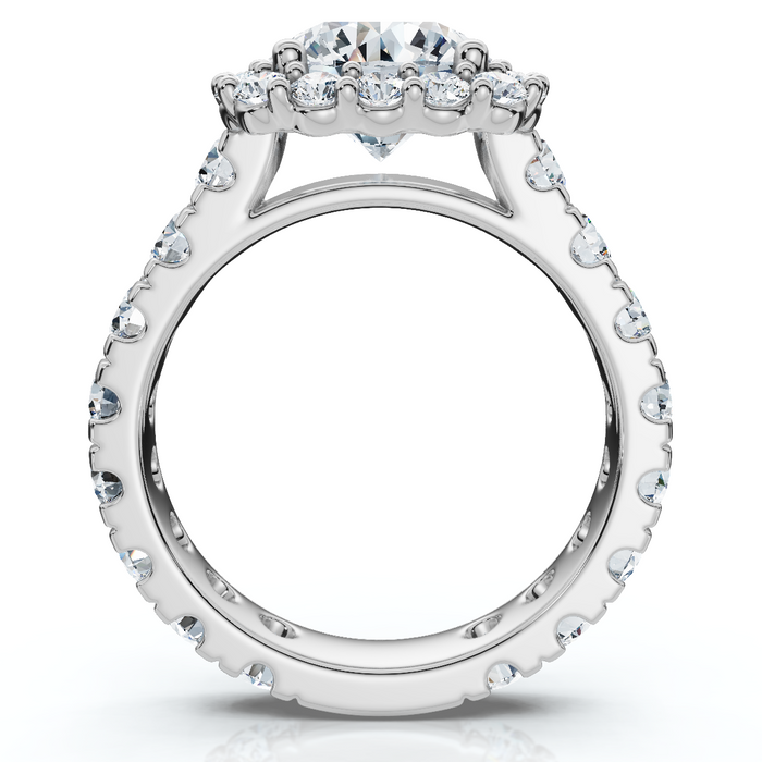 Certified 4Ct Lab Grown Cushion Halo Diamond Engagement Ring 14k Gold/Platinum Certified 4Ct Lab Grown Cushion Halo Diamond Engagement Ring 14k Gold/Platinum