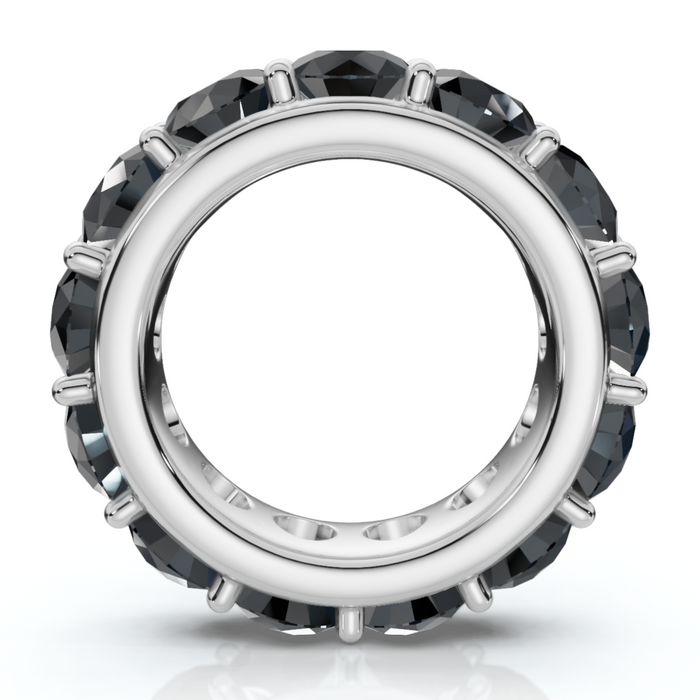 13Ct Black Diamond Eternity Ring 10k Gold Lab Grown