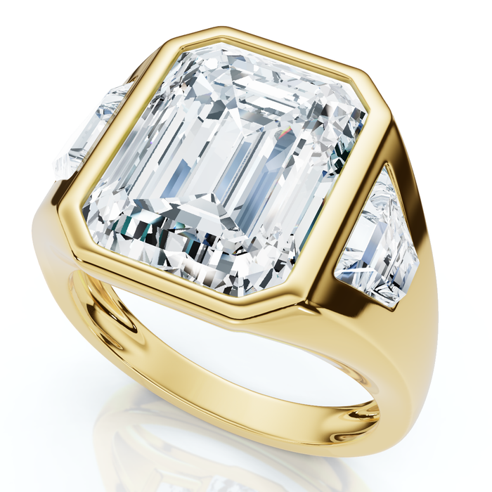 Certified Men's 7Ct Anniversary Pinky Ring 14k Gold or Platinum Lab Grown