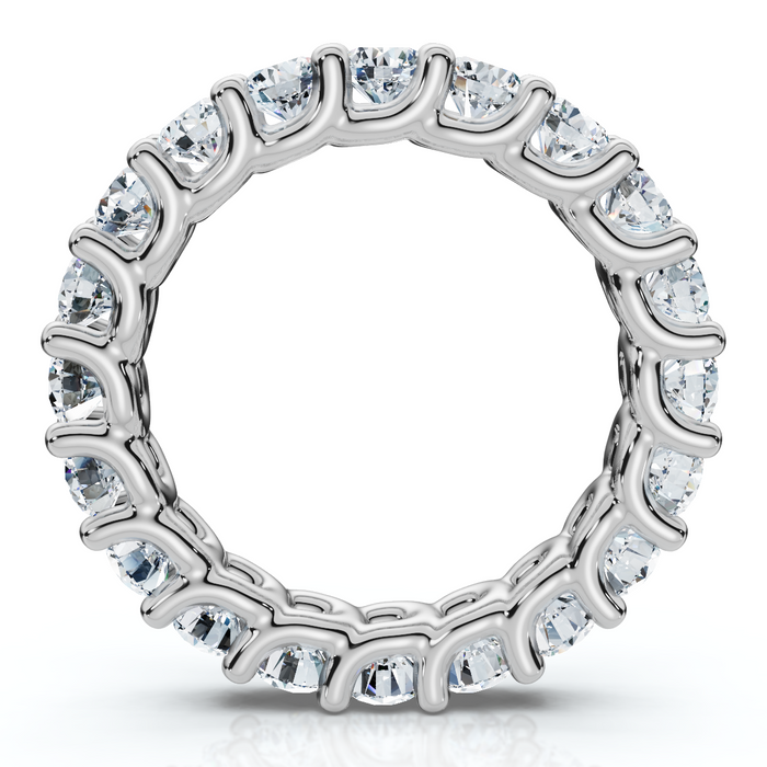 2 1/2Ct Diamond U Prong Eternity Ring in 14k Gold or Platinum Lab Grown