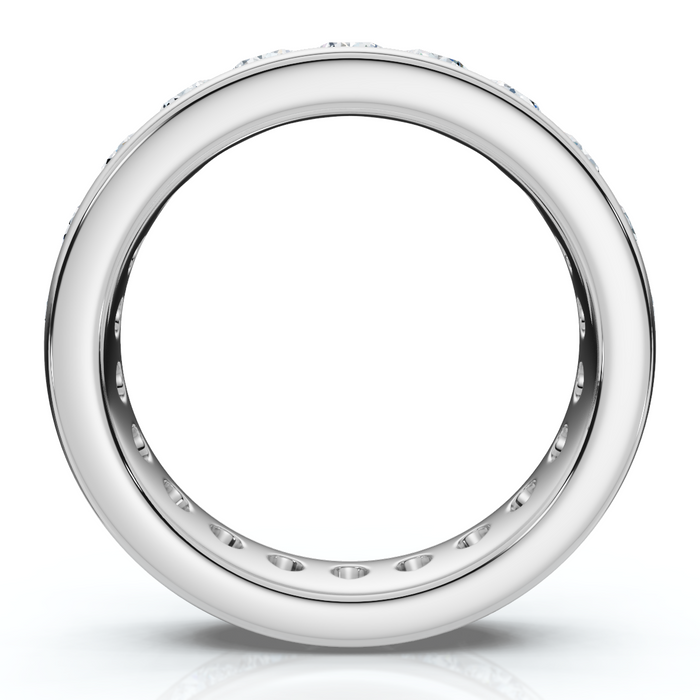 1 1/2Ct Channel Set Diamond Lab Grown Eternity Wedding Ring 14k Gold or Platinum