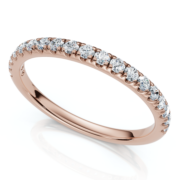 1/4Ct Pave Diamond Wedding Ring 14k Gold or Platinum Anniversary Band Lab Grown