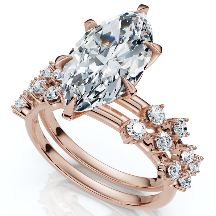 Certified 3 1/2Ct Marquise Diamond Bridal Set 14k Gold or Platinum Lab Grown Certified 3 1/2Ct Marquise Diamond Bridal Set 14k Gold or Platinum Lab Grown