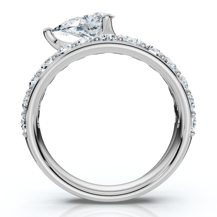 2 1/10Ct Sonya Pear Diamond Wrap Ring 14k Gold or Platinum EF/VS 2 1/10Ct Sonya Pear Diamond Wrap Ring 14k Gold or Platinum EF/VS