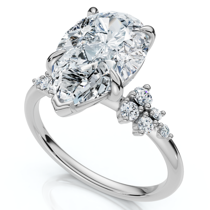 Certified 3 1/3Ct Pear Diamond Engagement Ring 14k Gold or Platinum Lab Grown