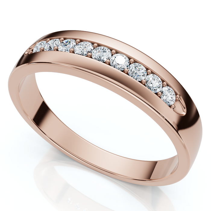 Men's 1/4Ct Polished Diamond Wedding Ring Lab Grown