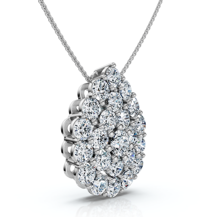 2Ct Diamond Pear Shape Pave Pendant 14k Gold Necklace Lab Grown 2Ct Diamond Pear Shape Pave Pendant 14k Gold Necklace Lab Grown