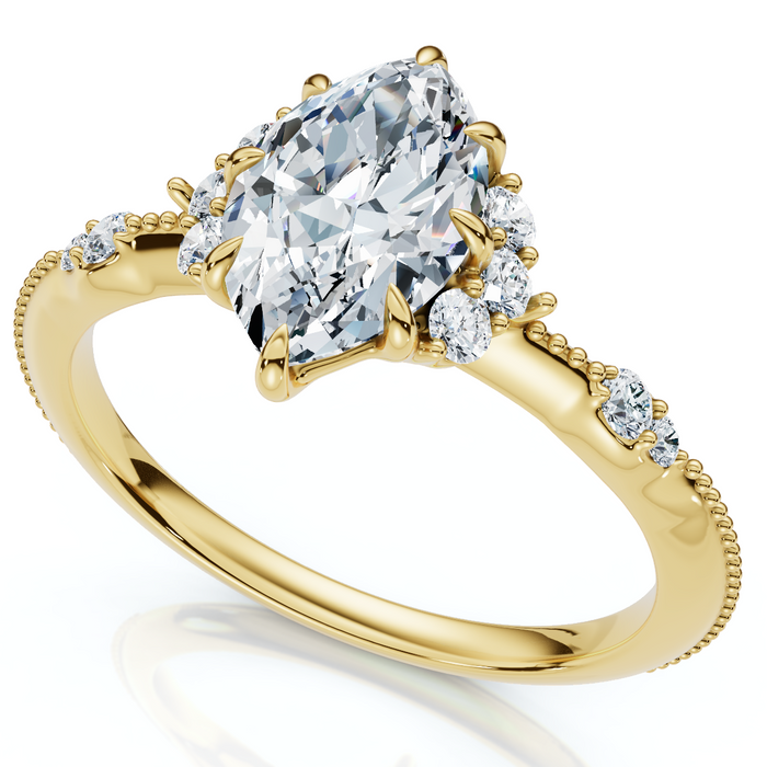 1.20Ct Marquise Viviana Diamond Engagement Ring 14k Gold Lab Grown EF/VS 1.20Ct Marquise Viviana Diamond Engagement Ring 14k Gold Lab Grown EF/VS