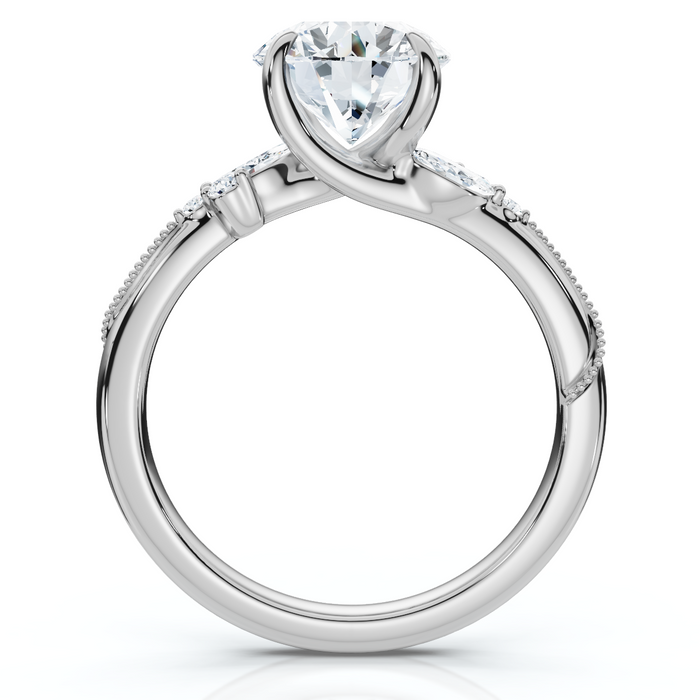 Certified 2.10Ct Camellia Diamond Engagement Ring 14k Gold or Platinum Lab Grown Certified 2.10Ct Camellia Diamond Engagement Ring 14k Gold or Platinum Lab Grown