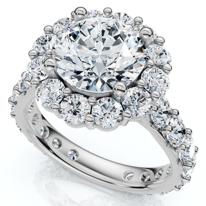 Certified 4 1/2Ct Diane Diamond Engagement Ring 14k Gold or Platinum Lab Grown