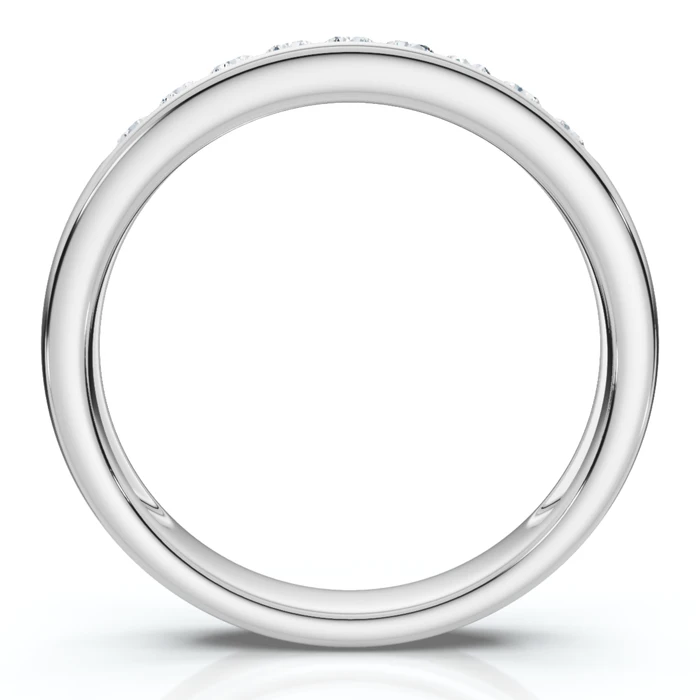 1/4Ct Diamond Channel Set Wedding Stackable Band 14k Gold or Platinum Lab Grown
