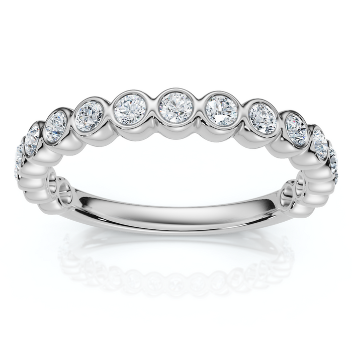 1/2Ct Diamond Wedding Ring Channel Set 14k Gold or Platinum Lab Grown EF/VS