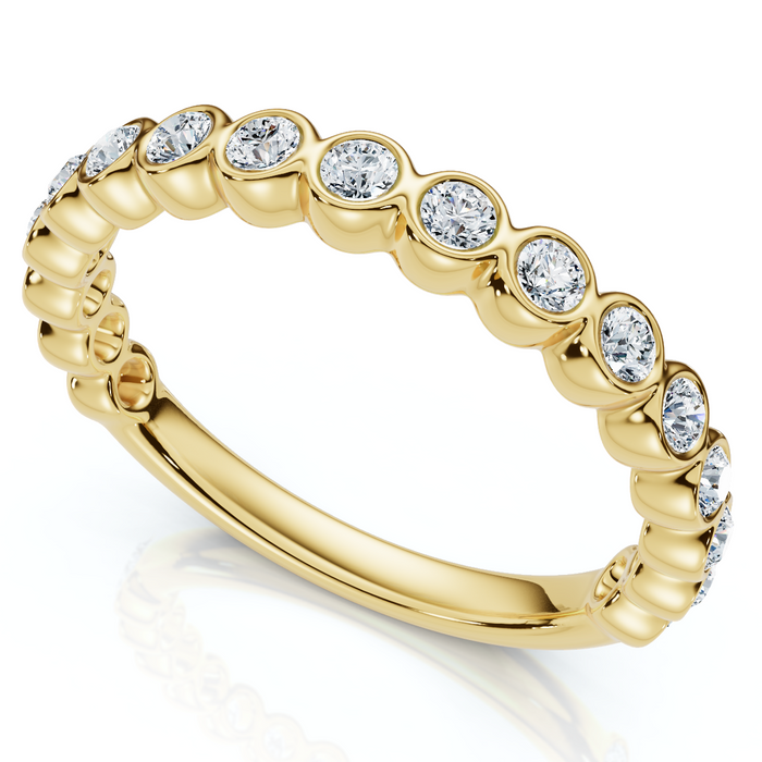 1/2Ct Diamond Wedding Ring Channel Set 14k Gold or Platinum Lab Grown EF/VS