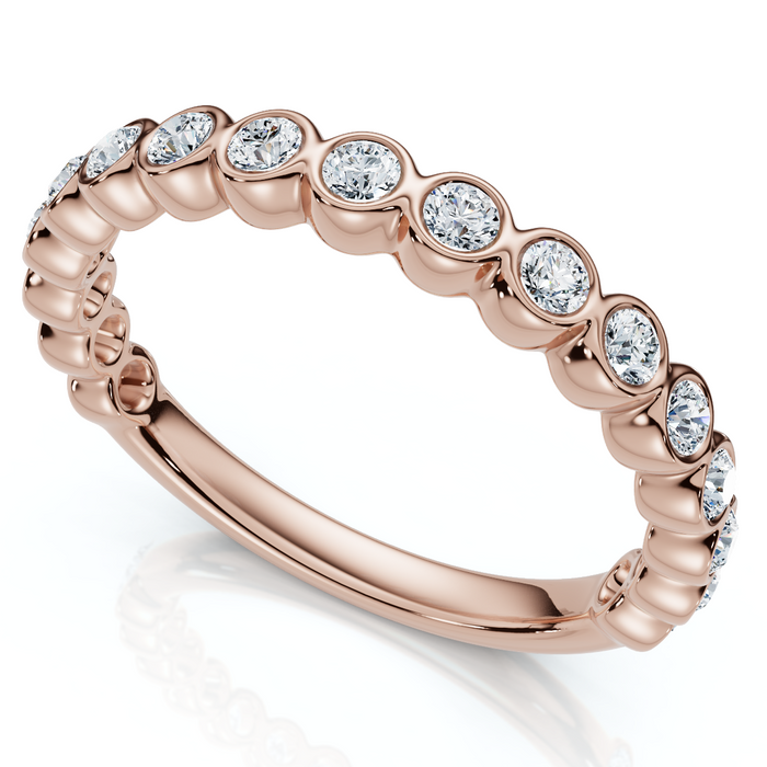 1/2Ct Diamond Wedding Ring Channel Set 14k Gold or Platinum Lab Grown EF/VS