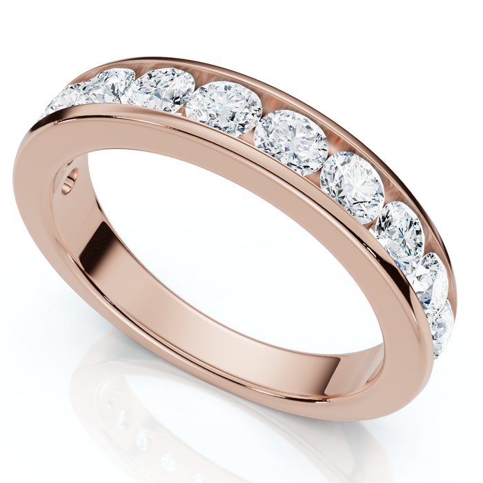 1Ct Channel Set Diamond Wedding Ring 14k Gold or Platinum Lab Grown