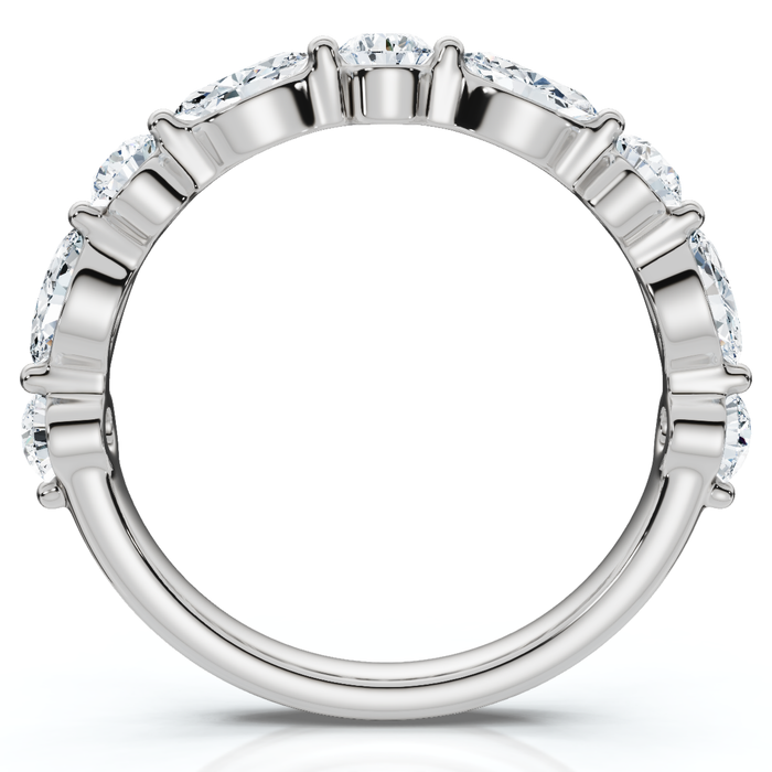 3/4Ct Marquise & Round Diamond Stacking Band 14k Gold or Platinum Lab Grown