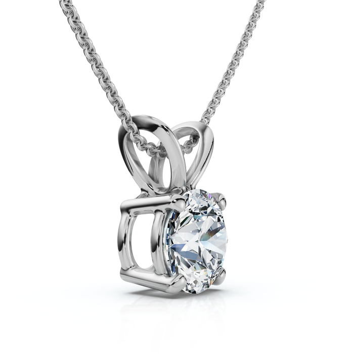 3/4Ct Solitaire Diamond Pendant 14k Gold Women's Necklace Lab Grown EF/VS