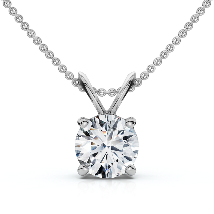 3/4Ct Solitaire Diamond Pendant 14k Gold Women's Necklace Lab Grown EF/VS