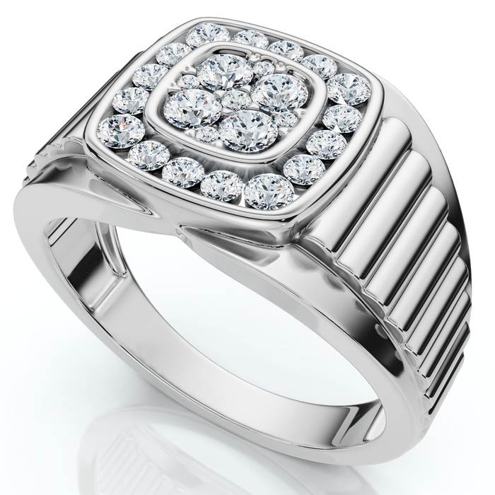 1/2Ct Men's Everett Diamond Wedding Ring 10k Gold Anniversary Band Lab Grown