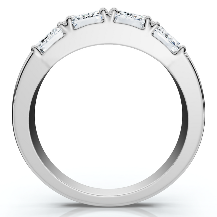 2 1/4Ct Tetrad Diamond Ring Emerald Cut Anniversary Band 14k Gold/Pt Lab Grown