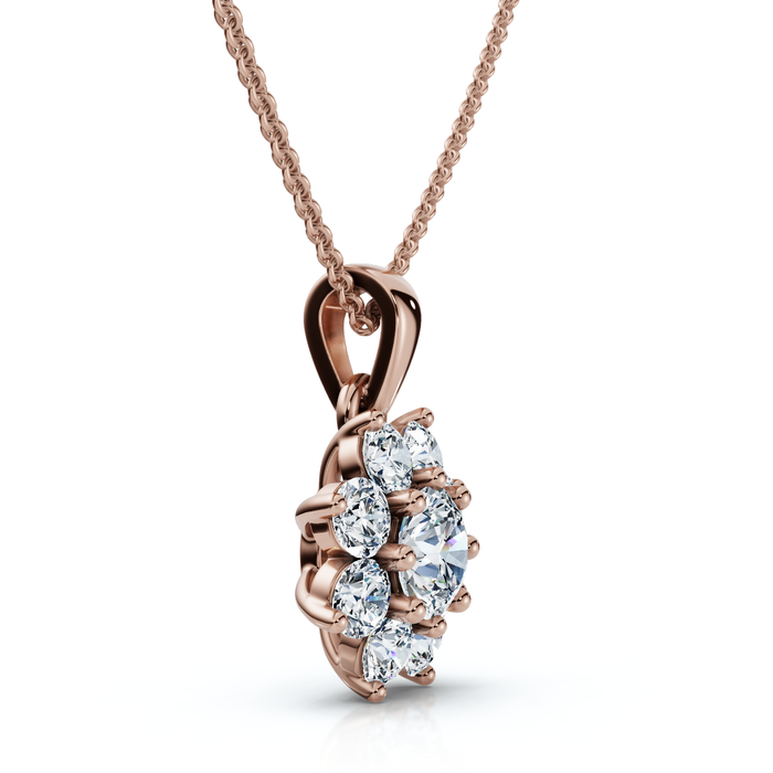 1/2Ct Lexi Diamond Pendant 14k Gold 18" Necklace Lab Grown EF/VS