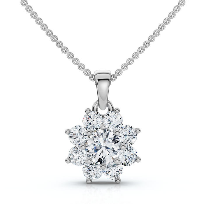 1/2Ct Lexi Diamond Pendant 14k Gold 18" Necklace Lab Grown EF/VS