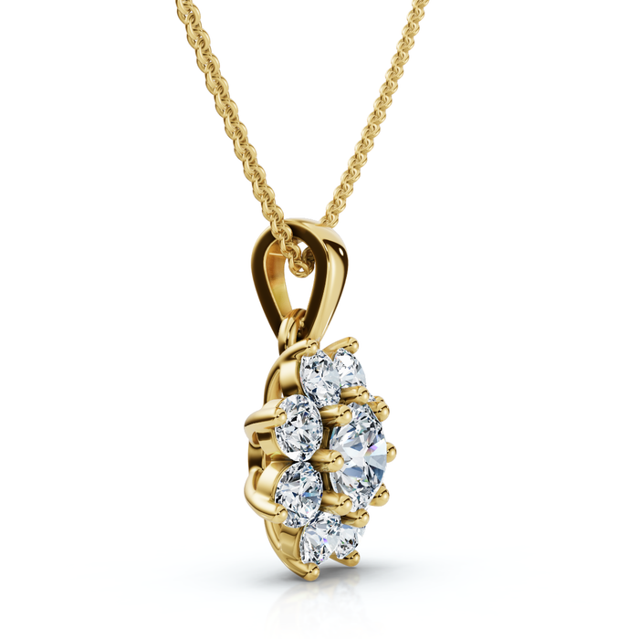 1/2Ct Lexi Diamond Pendant 14k Gold 18" Necklace Lab Grown EF/VS