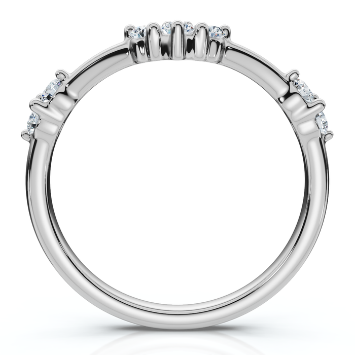 1/4Ct Diamond Diamond Guard Wedding Stack Ring 14k Gold or Platinum Lab Grown