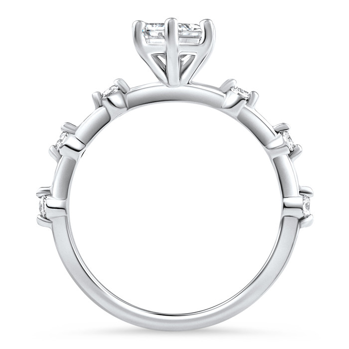 Certified 1 1/3Ct Hexagon Diamond Jamie Engagement Ring 14k Gold Lab Grown