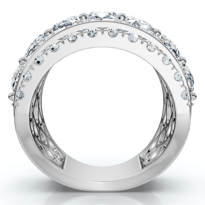 4 1/5Ct Oval Diamond Vivant Wide Anniversary Ring 14k Gold Lab Grown 4 1/5Ct Oval Diamond Vivant Wide Anniversary Ring 14k Gold Lab Grown