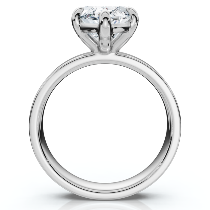 Certified 2Ct Marquise Cut Flat Cigar Band Engagement Ring 14k Gold Lab Grown