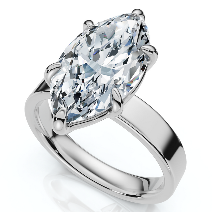 Certified 2Ct Marquise Cut Flat Cigar Band Engagement Ring 14k Gold Lab Grown Certified 2Ct Marquise Cut Flat Cigar Band Engagement Ring 14k Gold Lab Grown