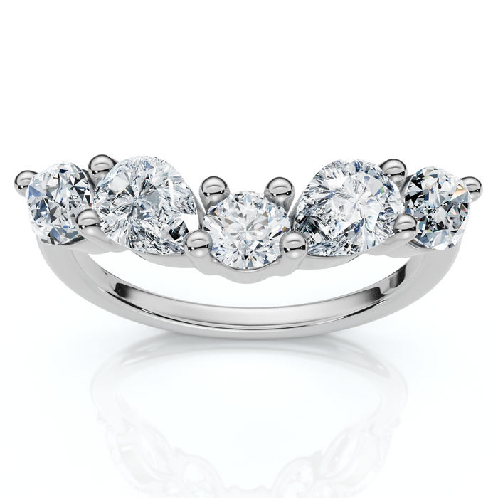 1Ct Contoured  Diamond Wedding Ring Guard Band 14k Gold or Platinum Lab Grown 1Ct Contoured  Diamond Wedding Ring Guard Band 14k Gold or Platinum Lab Grown