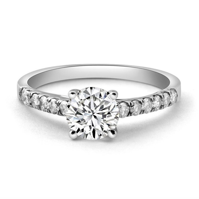 1 3/4Ct Round Cut Lab Grown Diamond Engagement Ring in 10k White Gold 1 3/4Ct Round Cut Lab Grown Diamond Engagement Ring in 10k White Gold