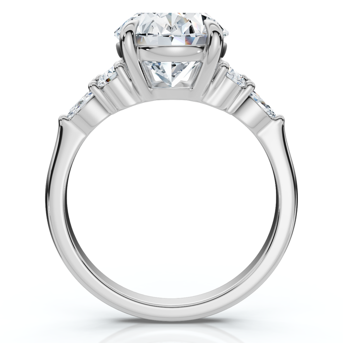 Certified 3 1/3Ct Versailles Oval Engagement Ring 14k Gold or Platinum Lab Grown