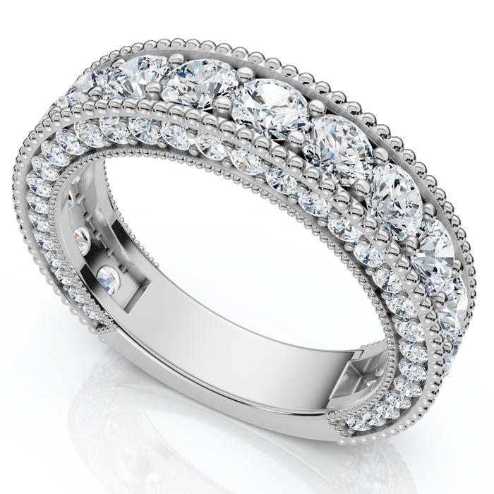 2 1/4Ct Diamond Vintage Wedding Anniversary Ring 14k Gold or Platinum Lab Grown