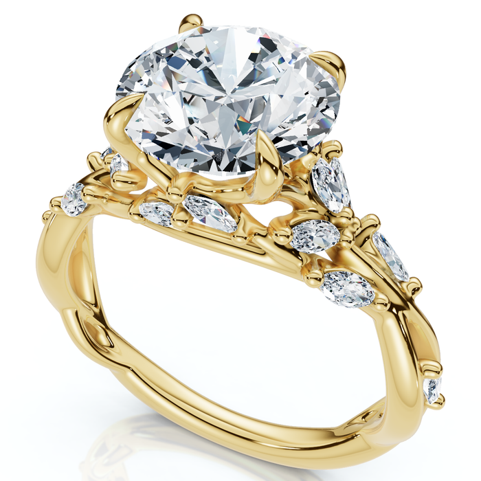 Certified 3Ct Garden Diamond Engagement Ring 14k Gold or Platinum Lab Grown