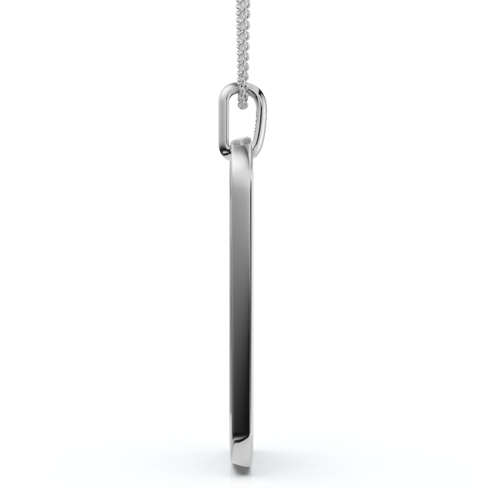 Men's 1ct Diamond Dog Tag Pendant 14k Gold Necklace Lab Grown 18" Chain