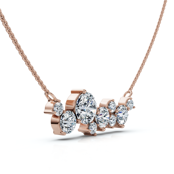 1Ct Diamond Constellation Pendant Lab Grown Necklace 18" Chain
