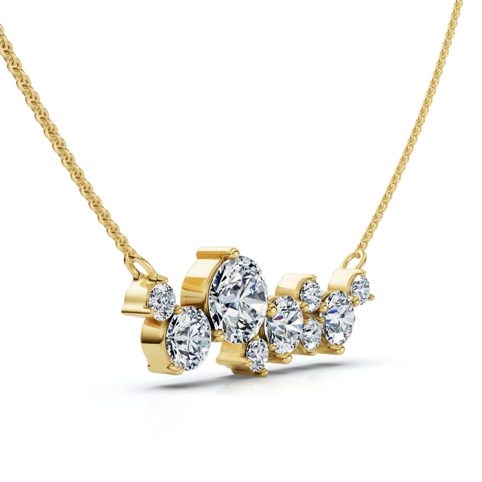 1Ct Diamond Constellation Pendant Lab Grown Necklace 18" Chain